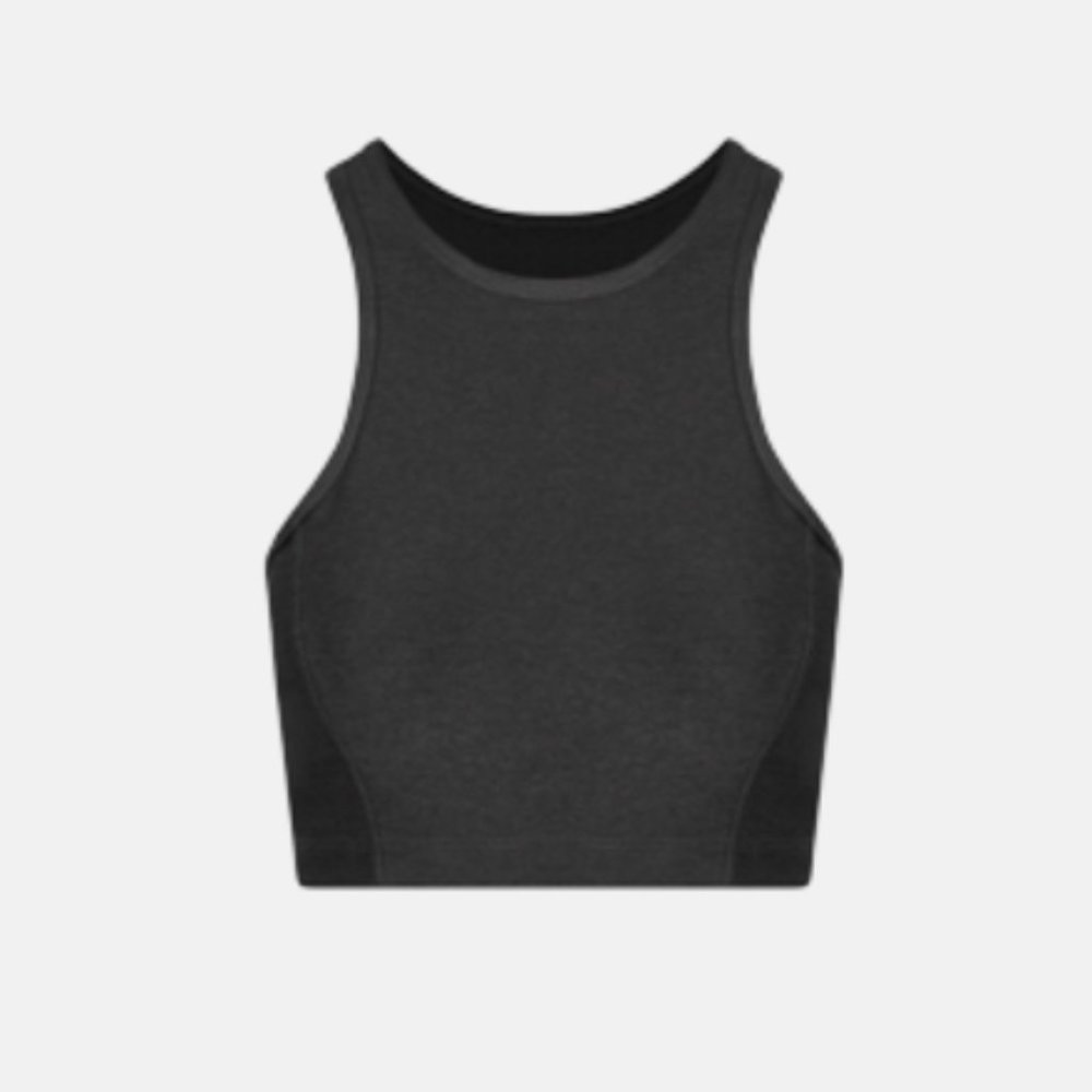 Outdoor Voices Athena Crop Top in Charcoal